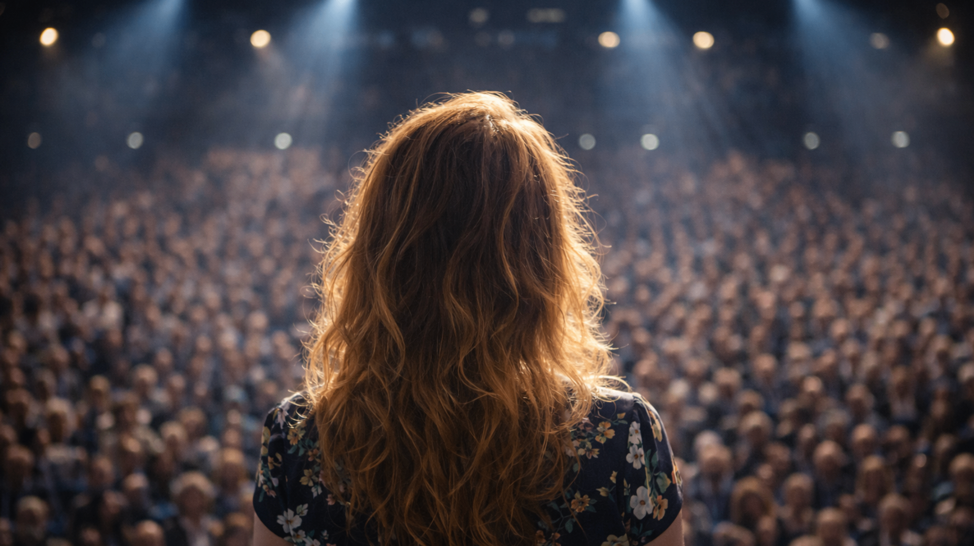 Vanessa Wainwright speaking to a large audience